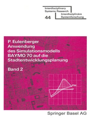 cover image of Anwendung des Simulationsmodells BAYMO 70 auf die Stadtentwicklungsplanung
